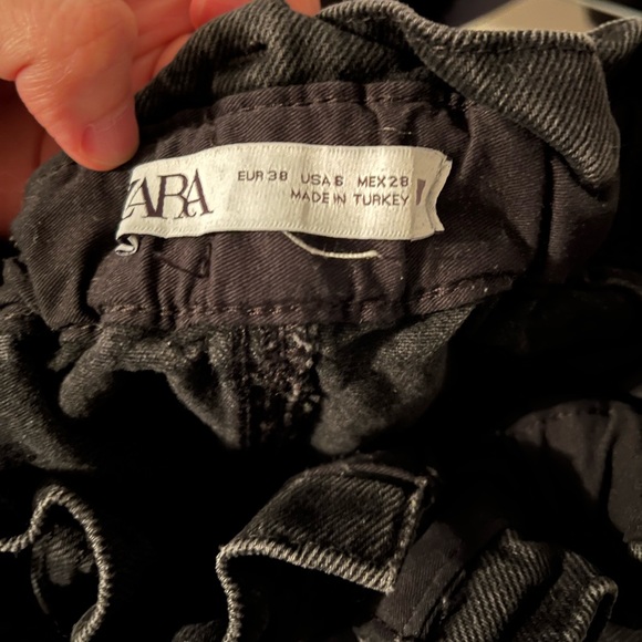 Zara Black Paper-Bag Jeans - Picture 8 of 8